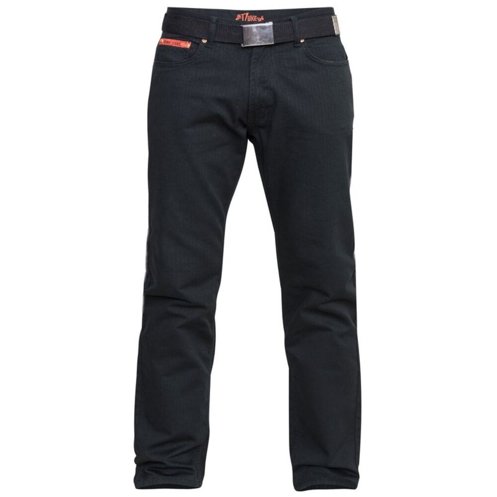 Duke Mens D555 London Mario Bedford Cord Kingsize Pants / Black